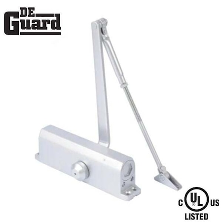 Deguard Hydraulic Door Closer Back Check With P.A Bracket Grade1- Satin Nickel (4) DDC1604-BC-SN